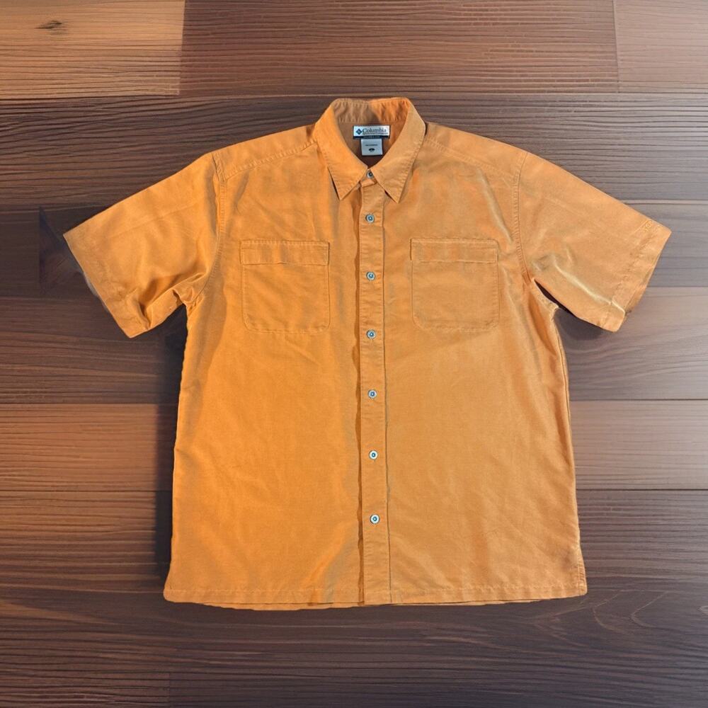 Columbia Sportswear Men’s Burnt Orange Button Down Shirt Large